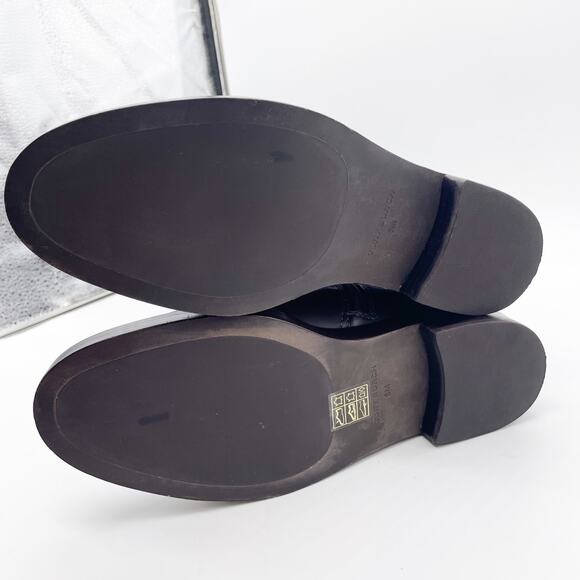 Tory Burch Women's The Riding Boot Logo Embossed Coconut Brown Size 6M - Picture 7 of 15